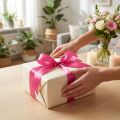 Nastro regalo e decorazione 10 mm x 50 m rosa | Floristik24.it