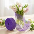 Nastro di iuta viola, largo 5 cm, lungo 40 m. | Floristik24.it