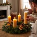 Candele coniche candele tinta unita miele 34x240mm 4 pz | Floristik24.it