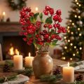 Ramo decorativo di rosa canina con frutti rossi L60cm 2 pz | Floristik24.it