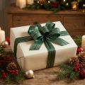 Nastro arricciacapelli nastro regalo verde con strisce dorate 5 mm 250 m | Floristik24.it