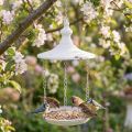 Decorazione da appendere mangiatoia per uccelli decorativa shabby chic bianca Ø20cm | Floristik24.it