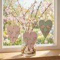 Cuore in legno, cuore decorativo da appendere, decorazione cuore H16cm 6 pz | Floristik24.it