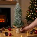 Mini albero di Natale innevato artificialmente in un sacco H41cm | Floristik24.it