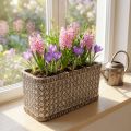 Fioriera Fioriera Ciotola in ceramica Marrone, Bianco 23×11×11cm | Floristik24.it