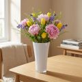 Vaso “Fizzy” Ø13,5 cm H20,5 cm bianco 1 pz | Floristik24.it