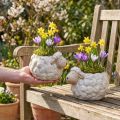 Fioriera in ceramica a forma di pecora, ciotola decorativa per piante da giardino e da casa, 2 pezzi | Floristik24.it