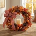 Nastro di seta autunnale con erbe nastro decorativo rosso 25mm 18m | Floristik24.it