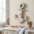 Anchor Deco Wood Maritime Deco Bianco Blu 42cmx25cmx3.5cm | Floristik24.it