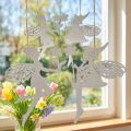 Elfi decorativi decorazione per finestra molla in metallo bianco H20cm 4 pezzi | Floristik24.it