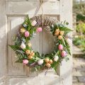 Corona di vite, corona decorativa, sbiancata, Ø38cm, decorazione rustica naturale, corona per porta, corona per tavolo | Floristik24.it
