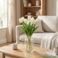 Tulipani artificiali bianco crema Real Touch 38cm 7 pz | Floristik24.it