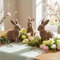 Coniglietto decorativo floccato 14 cm 4 pz. | Floristik24.it
