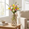 Vaso decorativo in vetro bottiglia macramè iuta naturale Ø10,5 cm H26 cm | Floristik24.it