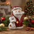Porta tealight decorativo Babbo Natale Natale H15cm | Floristik24.it