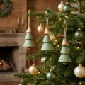 Decorazioni per l'albero di Natale, abete da appendere, verde natalizio/naturale H10cm L24cm 4 pezzi | Floristik24.it