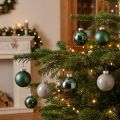 Palline di Natale verde grigio palline di vetro per albero Ø6cm 24 pezzi | Floristik24.it