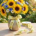 Nastro regalo nastro di seta di girasole giallo 25 mm 18 m | Floristik24.it