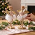 Angelo ballerina decorativo rosa, dorato Ø11,5 H15cm 2 pezzi | Floristik24.it
