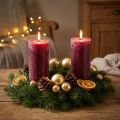 Candele a colonna a forma di bacche, 85 x 200 mm, set da 2, interamente colorate, per decorazione e atmosfera | Floristik24.it
