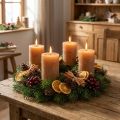 Candele a colonna color caramello tinta unita 70×100 mm Set di 4 - Decorazione rustica, lunga durata di combustione, candele marroni per un'atmosfera accogliente | Floristik24.it