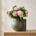 Vaso decorativo in ceramica aspetto antico grigio bronzo 30×20×24 cm | Floristik24.it
