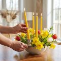 Candele coniche 250/23 gialle 12 pz | Floristik24.it