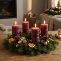 Candele tinta unita bordeaux 60x100mm 4pz | Floristik24.it