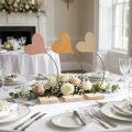 Decorazione da tavola cuori matrimonio, decorazione cuore in metallo arancione/giallo H40cm 3pz | Floristik24.it