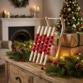 Slitta decorativa Slitta natalizia in legno L42×W17×H12cm | Floristik24.it