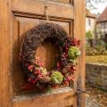 Corona di vite marrone scuro, Ø35cm, corona naturale, corona per porta, decorazione da parete, corona decorativa in legno, corona primaverile, corona dell'Avvento, corona autunnale | Floristik24.it