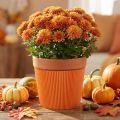 Polsini plissettati per vasi da fiori arancioni 14,5 cm 100 pezzi | Floristik24.it