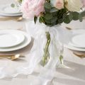 Nastro di chiffon nastro di organza nastro decorativo di organza bianco 40mm 20m | Floristik24.it