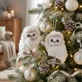 Decorazione gufo bianco per