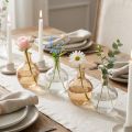 Mini vaso in bottiglia di vetro ambrato e trasparente Ø7,5cm H11cm 4 pezzi | Floristik24.it
