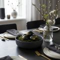 Uova di Pasqua decorative vero uovo di gallina nero con glitter dorati H5,5–6 cm 10 pezzi | Floristik24.it