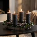 Candele grandi, candele a bastoncino, tinta unita antracite, 50x300mm, 4 pezzi | Floristik24.it