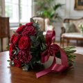 Nastro regalo in taffetà, nastro decorativo Bordeaux 25mm 50m | Floristik24.it
