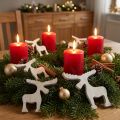 Decorazione sparsa in legno alce, decorazione da tavolo, Avvento imbiancato 30 pz | Floristik24.it