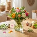 Vaso in vetro, vaso per fiori, vaso decorativo incolore Ø9cm H10cm | Floristik24.it