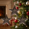 Decorazione per albero di Natale decorazione stella metallo nero oro Ø15cm 3 pz | Floristik24.it