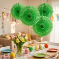 Fiore di carta a nido d'ape verde Ø40cm 4 pezzi | Floristik24.it