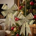 Fiocchi dorati in metallo Decorazione natalizia A18cm 2pz | Floristik24.it