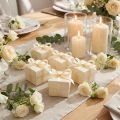 Nastro regalo decorativo in crema, nastro di raso 6 mm × 50 m | Floristik24.it