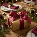 Nastro regalo decorativo in taffetà Bordeaux 40mm 50m | Floristik24.it