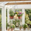 Vassoio decorativo con ganci grigio Ø44.5cm | Floristik24.it
