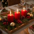 Candele a colonna candele rosse H70mm Ø50mm 12 pz | Floristik24.it