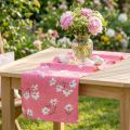 Tessuto decorativo fiori rosa 30 cm x 3 m | Floristik24.it