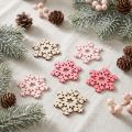 Mix di fiocchi di neve rosa, rosa, naturale Ø2cm 144 pz | Floristik24.it