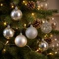 Pallina di Natale argento Ø6cm 16 pz | Floristik24.it